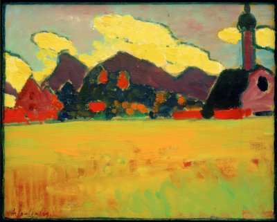 Landschap bij Murnau door Alexej von Jawlensky